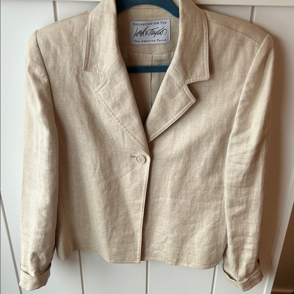 Lord & Taylor Cream Blazer